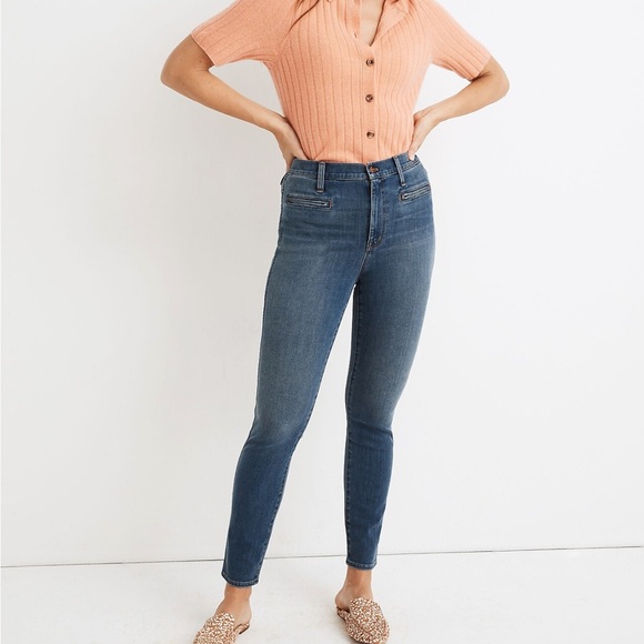 Madewell Denim - High-Rise Roadtripper Jeggings in Ellerby Wash Zip Pocket Edition